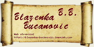 Blaženka Bučanović vizit kartica